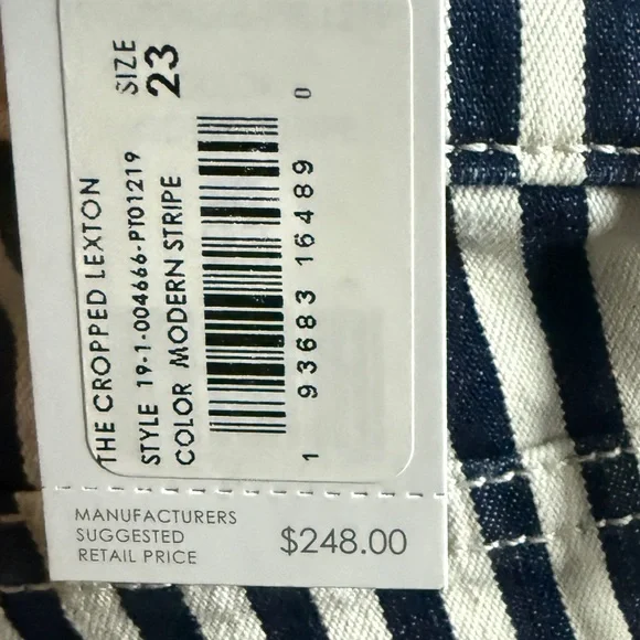 CURRENT/ELLIOTT NWT The Cropped Lexton in Modern Stripe - Picture 10 of 10